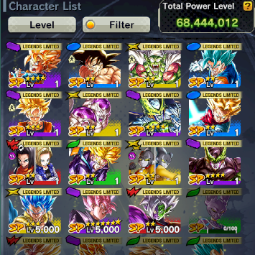 LV228. 6ULTRA. goku black//broly//ssj4 gogeta//perfect cell.  15 legends 1